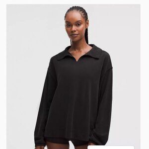 Lululemon Softstreme Pique Oversized Long-Sleeve Polo Shirt